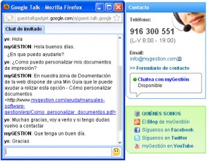 Chat de myGESTIÓN