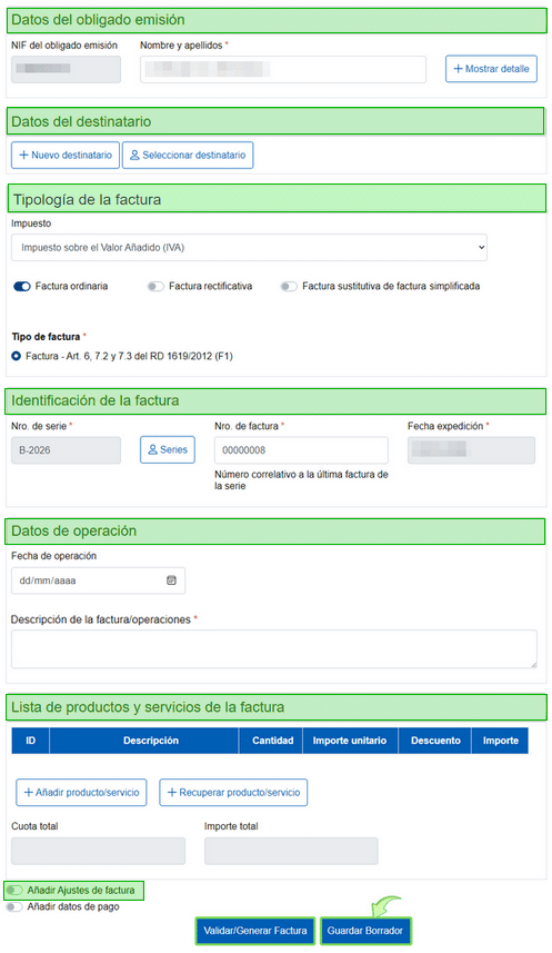 Aplicación gratuita de facturación de la Agencia Tributaria